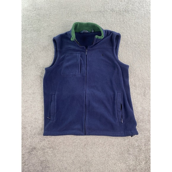 Polo Ralph Lauren Other - Vintage Polo Ralph Lauren Vest Mens Extra Large Tall Blue Fleece Pile Pony Logo